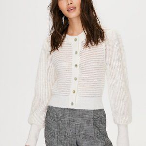 Aritzia wilfred Alessia cream knit cardigan S